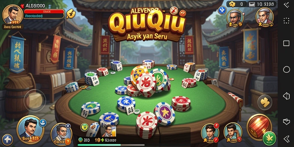 Tangkapan layar ALEVENDO menunjukkan keseruan bermain QiuQiu.