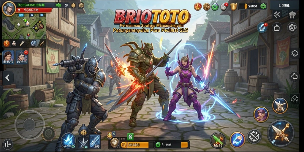 Tangkapan layar gameplay BRIOTOTO menampilkan aksi pertempuran yang mendebarkan.