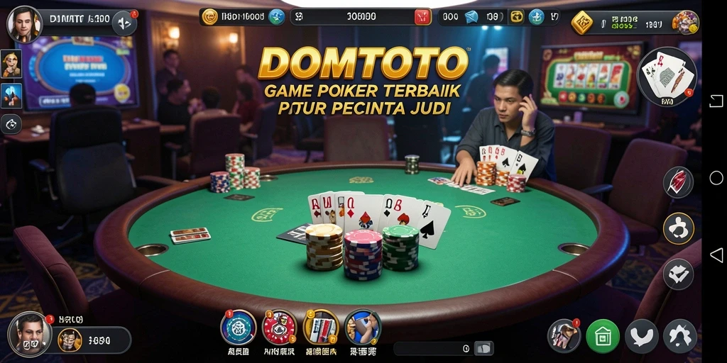 Screenshot menampilkan gameplay Poker yang seru dan interaktif.