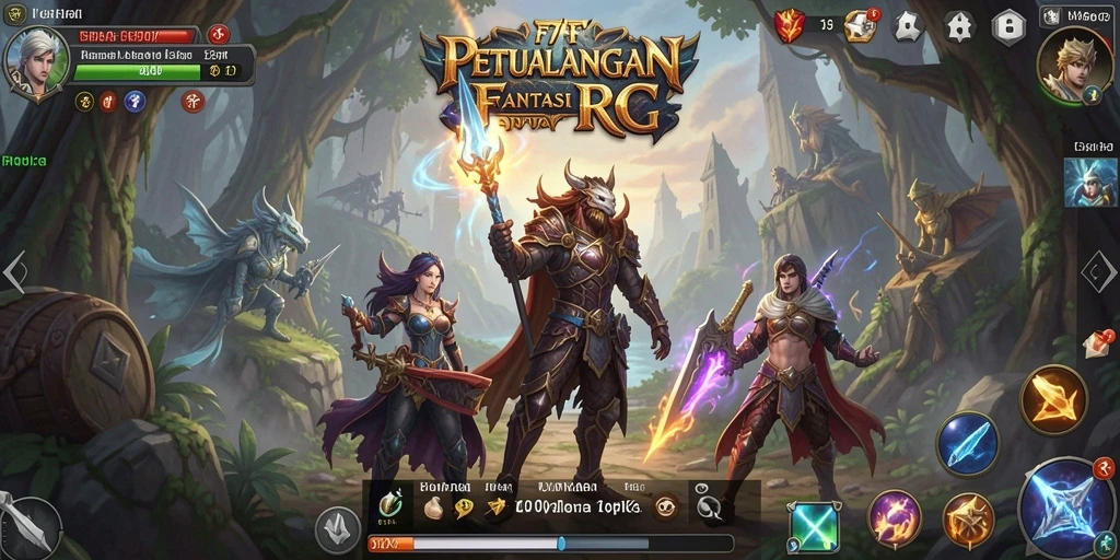 Screenshot gameplay F7F7 menampilkan keindahan dunia RPG yang menawan.
