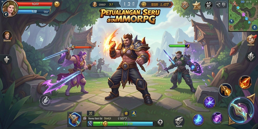 Tampilan gameplay menarik dari GOGO77 menunjukkan petualangan seru di dunia MMORPG.