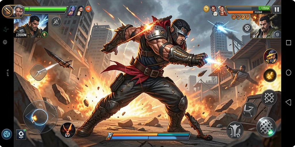 Tampilan gameplay J200M yang mendebarkan dan penuh aksi.