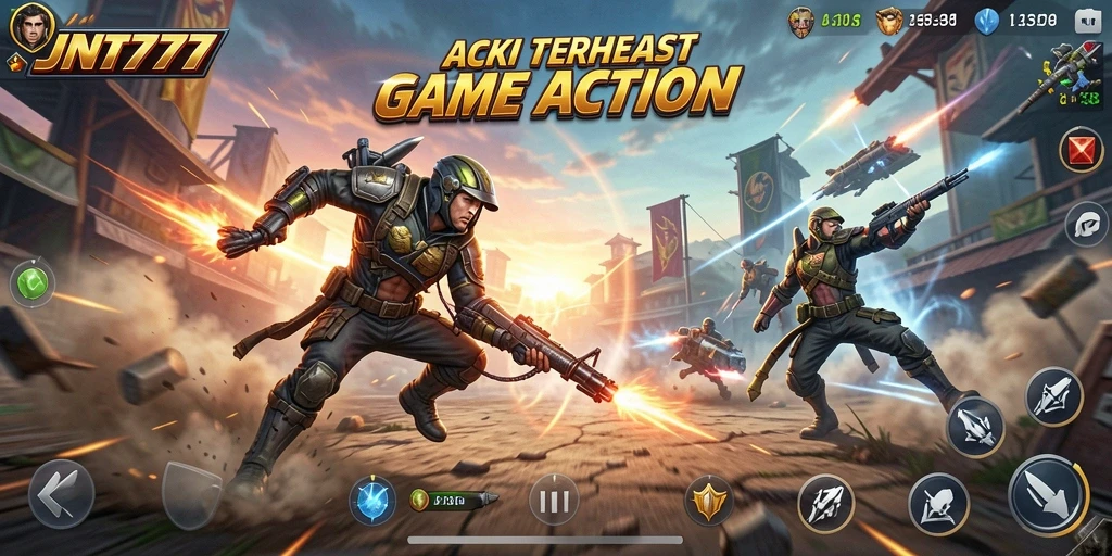 Tampilan gameplay JNT777 yang penuh aksi dan tantangan.