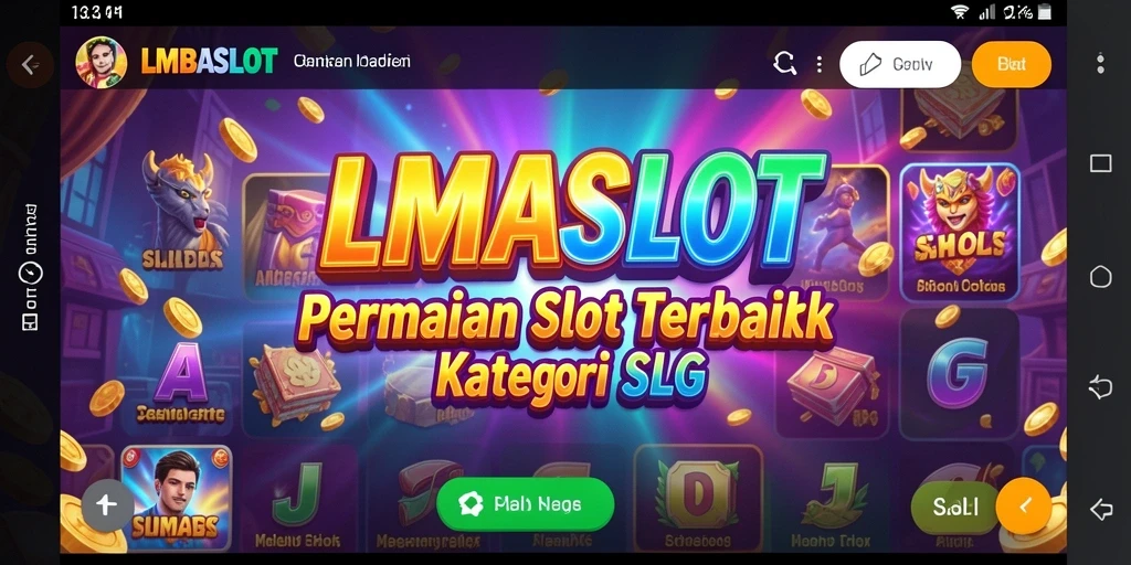 Tampilan gameplay menarik dari LMBASLOT yang menampilkan slot modern.