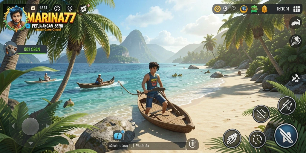 Tampilan menarik dari gameplay MARINA77 yang penuh warna.
