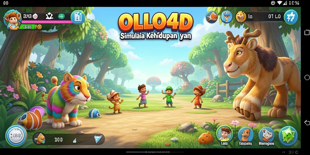 Tampilan gameplay menarik dari OLLO4D dengan grafis yang memukau.