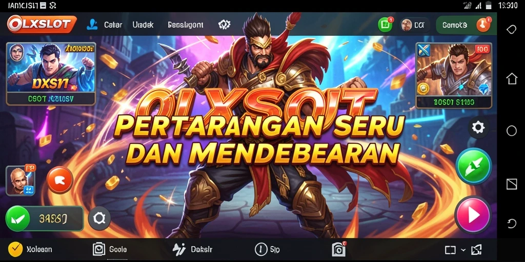 Tampilan gameplay seru dari OLXSLOT saat pertarungan berlangsung.
