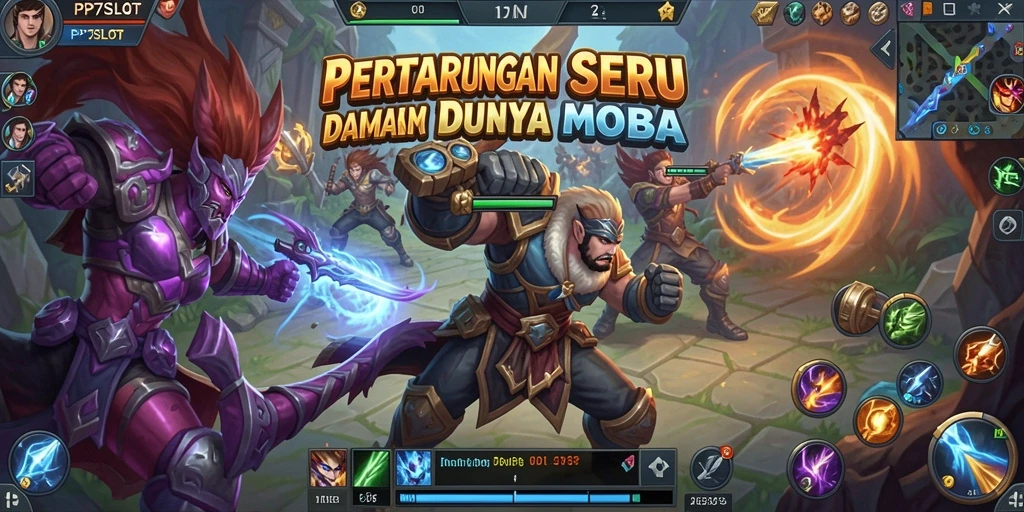 Tampilan menarik dari gameplay seru di PP7SLOT MOBA.