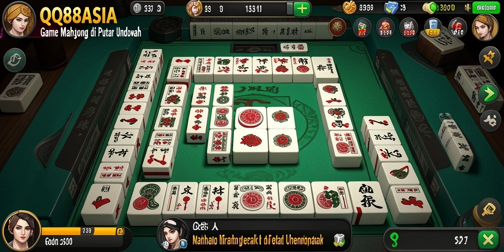 Screenshot gameplay QQ88ASIA yang menampilkan keseruan bermain Mahjong.