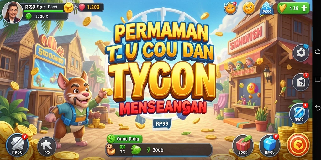 Screenshot utama RP99 menampilkan gameplay intens dari simulasi Tycoon.