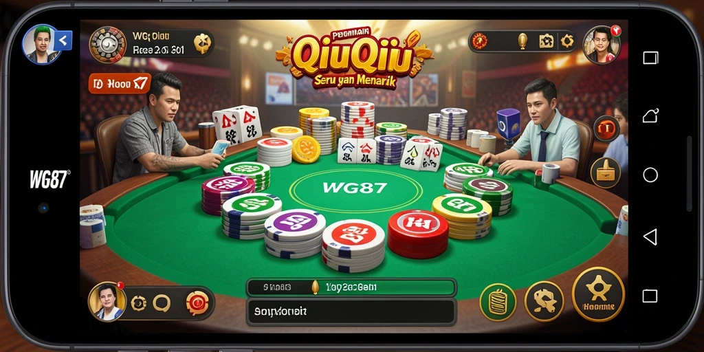 Tampilan menarik dari gameplay QiuQiu di WG87.