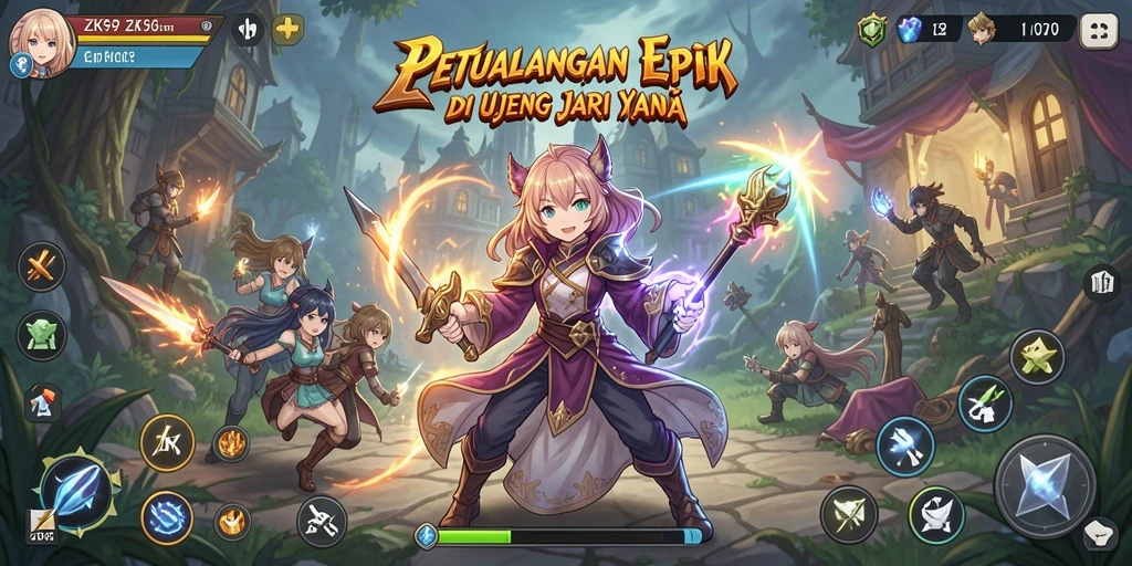 Screenshot utama ZK9 menampilkan aksi pertarungan yang mendebarkan.